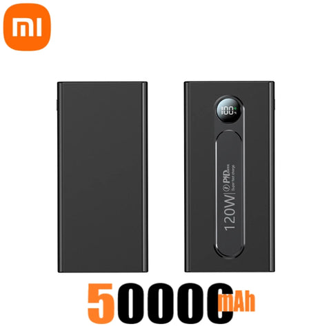 Xiaomi New Portable Power Bank 50000mAh PowerBank 120W Super Fast Charging External Battery With Dual USB For iPhone Android New