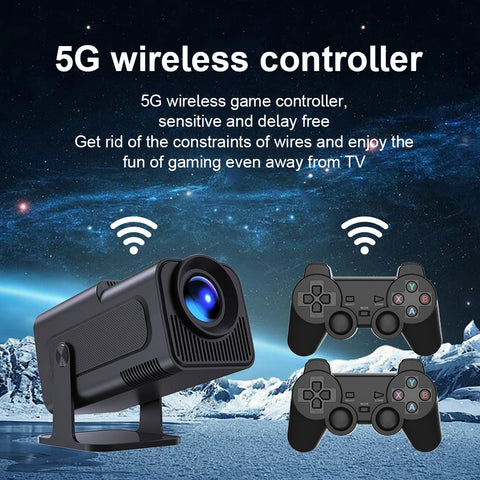 Projector Video Game Sticks Console 2.4G Dual Wireless Controller Game Stick 4K 20000 Games Retro Game Projector Christmas Gift