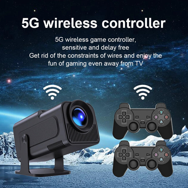 Projector Video Game Sticks Console 2.4G Dual Wireless Controller Game Stick 4K 20000 Games Retro Game Projector Christmas Gift