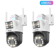 ZOSI C298 Max 4K 8MP Dual-Lens(2x4MP) Wired WiFi PTZ Security Camera Outdoor with Wide Angle 8X Hybrid Zoom 360 Surveillane Cam