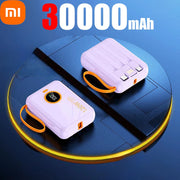 Xiaomi 120W Fast Charging Power Bank 100000mAh Powerbank 3 in 1Built-in Cable External Battery for iPhone Huawei Xiaomi 2024New