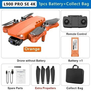 L900 Pro SE GPS Drone Profesional 4K HD Camera 5G WIFI FPV Quadcopter With Brushless Motor Foldable RC Drones For Children Toys