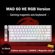 MADLIONS MAD 60/68HE Gaming Magnetic Switch Keyboard Wired Key Web Drive Custom 8K 61/68 Return RT Adjustable Keystroke Hot Swap