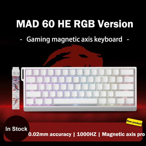 MADLIONS MAD 60/68HE Gaming Magnetic Switch Keyboard Wired Key Web Drive Custom 8K 61/68 Return RT Adjustable Keystroke Hot Swap