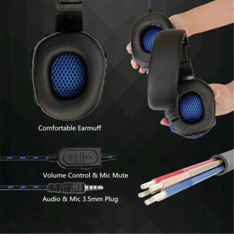 3.5mm Wired Gaming Headphones With Microphone 120° Adjustable PC Bass Stereo Gamer Headset For PS4 PS5 Xbox Smartphone Laptop