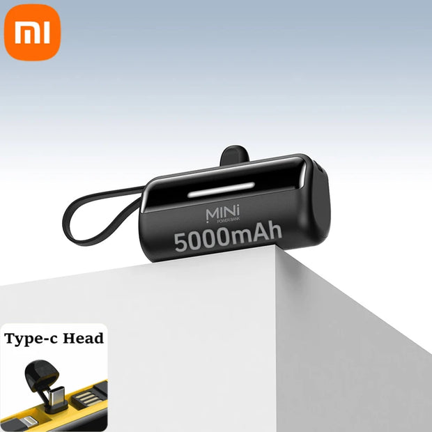 Xiaomi Mini Power Bank 5000mAh Capsule Power Bank PD20W Fast Charging External Battery Portable Battery for iPhone Android 2in1