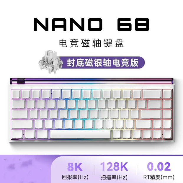 MADLIONS NANO68 Magnetic Switch Keyboard TTC King Switch Adjustable 0 Dead Zone RT0.01 Gaming Wired Mechanical Gaming Keyboard