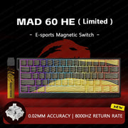 Madlions Mad 60he Mad 68he Wired Mechanical Keyboard Gaming Magnetic Switch RT 0.02mm 8K Polling Rate RGB Hotswap Keyboard