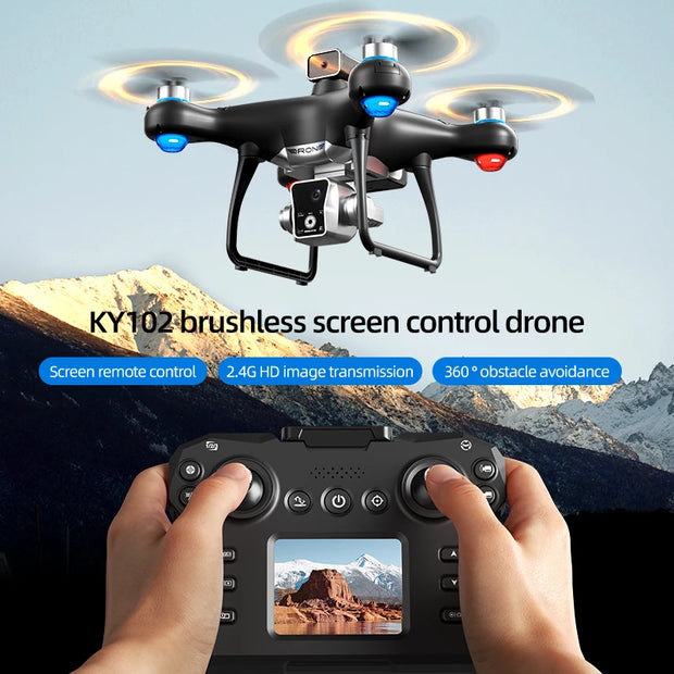 Xiaomi KY102 MAX Drone Professional HD Dual Camera Screen Controlled Brushless Obstacle Avoidance RC Quadcopter Dron Toy 10000M