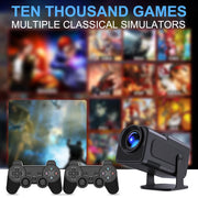 Projector Video Game Sticks Console 2.4G Dual Wireless Controller Game Stick 4K 20000 Games Retro Game Projector Christmas Gift