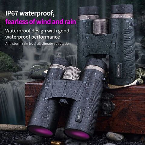 12x42 Professional Binoculars ED Lens BAK4 Prism Waterproof  Metal Telescope Outdoor Bird watching Camping Traveling hunting