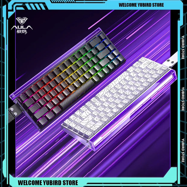 AULA New HERO 68HE Magnetic Switch Gaming Keyboard E-sports Game Customize RGB Mechanical Wired Keyboard Ergonomics Accessories