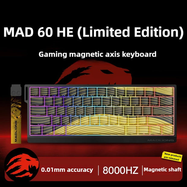 Mad Catz MAD60 Series Hot-Swappable Magnetic Keyboard-8000Hz Customizable High Precision ESports Gaming Keyboard PC Gamers