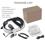 BOBOVR M2 Pro+ Battery Head Strap For Oculus Quest 2 VR Elite Halo Strap with Battery Pack Comfort Adjustable for Meta Quest2 VR