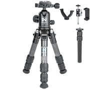 WEYLLAN Mini Carbon Fiber Camera Tripod Portable Lightweight Tabletop Tripod GX2 Travel Tripod for DSLR Camera Max Load 10kg