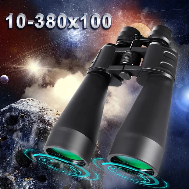 10-380x100 zoom binoculars military HD professional long-range high power telescope suitable for camping and hunting