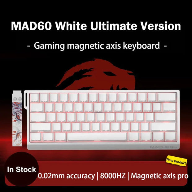 MADLIONS MAD 60/68HE Gaming Magnetic Switch Keyboard Wired Key Web Drive Custom 8K 61/68 Return RT Adjustable Keystroke Hot Swap