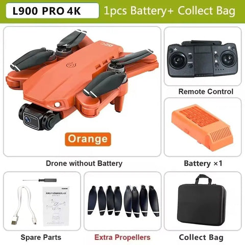 L900 Pro SE GPS Drone Profesional 4K HD Camera 5G WIFI FPV Quadcopter With Brushless Motor Foldable RC Drones For Children Toys