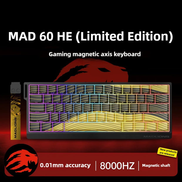 Mad Catz MAD60 Series Hot-Swappable Magnetic Keyboard-8000Hz Customizable High Precision ESports Gaming Keyboard PC Gamers