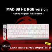 MADLIONS MAD 60/68HE Gaming Magnetic Switch Keyboard Wired Key Web Drive Custom 8K 61/68 Return RT Adjustable Keystroke Hot Swap