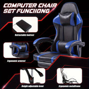 Ergonomic Gaming Chair with Pedal，Racing Style Video Game Chair Suitable for Adults Reclinable Game Chair Office Chair