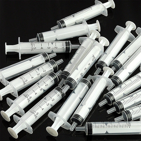 5/10/20/50/100Pcs No needle 5ml Plastic Reusable With OPP Health Measuring Cat Pet Feeding Nutrient Syringe Tools 5ML Syringe