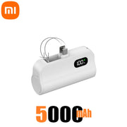 Xiaomi Mini Power Bank 5000mAh Capsule PowerBank 20W Fast Charging External Battery With Foldable Plug for iPhone Android 2025