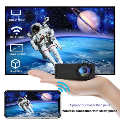 YT100 Projector Mini Portable High Quality Beamer Outdoor Camping Projector Smartphone Wireless Mirroring Supported Home Theater