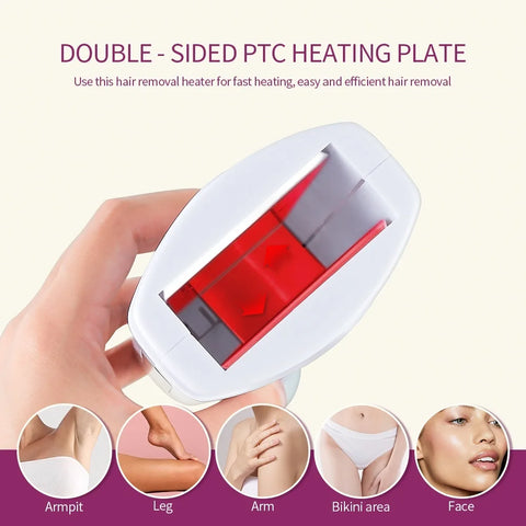 40W Dual Rolling Wax Heater Double PTC Fast Heating Depilatory Waxing Machine Cartridge Roll On Wax Heater Hair Removal