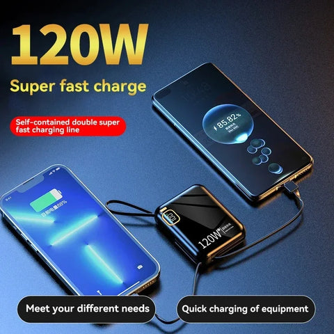 Xiaomi 50000mah Portable PD 120W Power Bank Two-way Fast Charger Mini Powerbank For iPhone Xiaomi Samsung