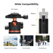 K&F Concept 178cm Lightweight Camera Tripod Cellphone Clip Travel DSLR Tripod for Nikon Canon Camera Outdoor Live Streaming Vlog