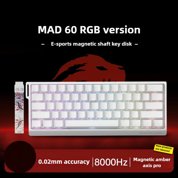 Mad Catz MAD60 Series Hot-Swappable Magnetic Keyboard-8000Hz Customizable High Precision ESports Gaming Keyboard PC Gamers