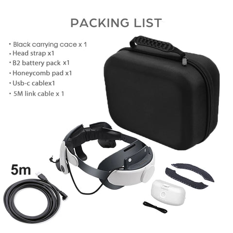 BOBOVR M2 Pro+ Battery Head Strap For Oculus Quest 2 VR Elite Halo Strap with Battery Pack Comfort Adjustable for Meta Quest2 VR