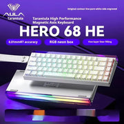 AULA New HERO 68HE INSTOCK Magnetic Switch Gaming Keyboard E-sports Custom RGB Mechanical Wired Keyboard Ergonomics Accessories