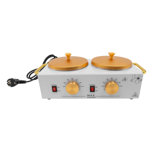 200W 0~100℃ Electric Double Pot Wax Heater With Temperature Control For Beauty Salons, Skin Care Centers