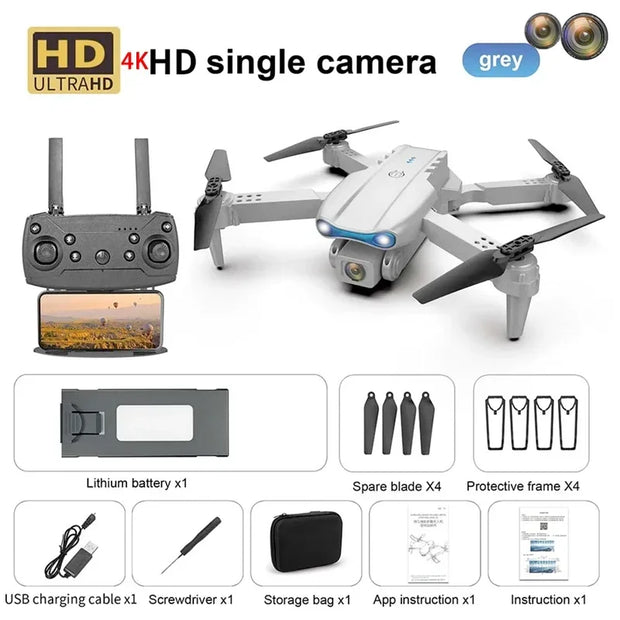 New E99 PRO Drones GPS Profesional 8K with HD Camera FPV 5G Wifi Brushless Motor Foldable RC Quadcopter Obstacle Avoidance Dron