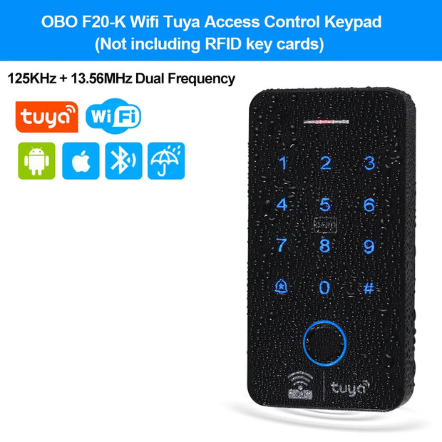 Waterproof Bluetooth Wifi Tuya Fingerprint Access Controller RFID Keyboard Touch Keypad System WG26 Smart APP Remote Door Opener