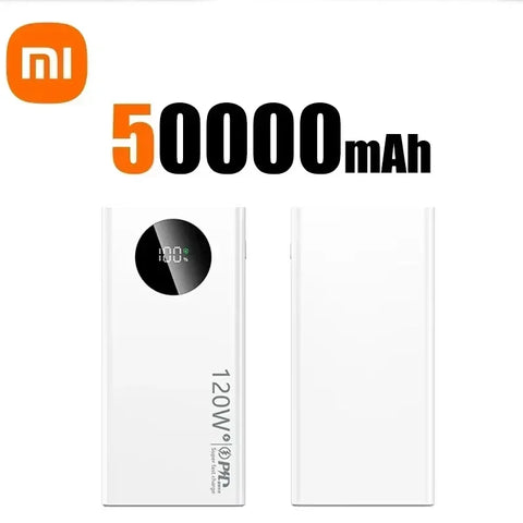 Xiaomi 120W 50000mAh High Capacity Power Bank Fast Charging Powerbank Portable Battery Charger For iPhone Samsung Huawei 2025