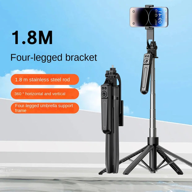 2025 New 1800mm Tripod for Smartphone Camera,Tripods Stand with Bluetooth shutter Wireless Selfie Stick Steady brackets holder