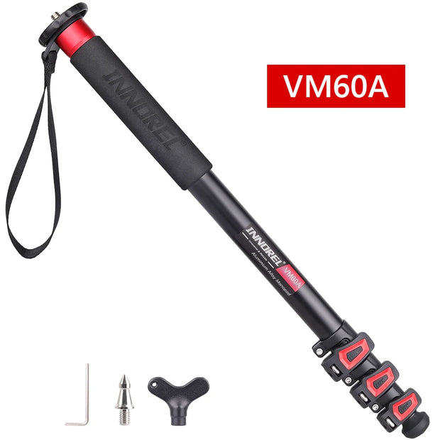 INNOREL VM60A/VM80A Aluminum Alloy Camera Monopod 170cm Professional Portable Video Stand for Canon Nikon GoPro DSLR Camcorder