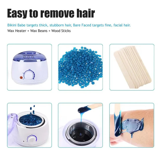 Wax Heater Machine for Hair Removal Wax Beans Warmer Depilatory Wax-melting Pot Depilation Epilator Heater Wax Machine Kit