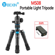 BEXIN MS02 MS08 Portable Tripode Light Travel Stand Tabletop Video Mini Tripod with 360 Degree Ball Head for  DSLR Camera