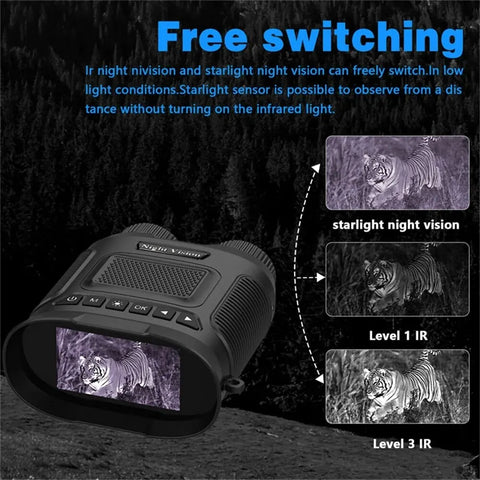 Binoculars Night Vision Telescope Rechargeable 2.5K UHD 8X Digital Zoom 4K Photo 2.5K UHD Video 40MP for Hunting Camping