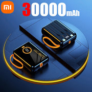 Xiaomi 120W Fast Charging Power Bank 100000mAh Powerbank 3 in 1Built-in Cable External Battery for iPhone Huawei Xiaomi 2024New