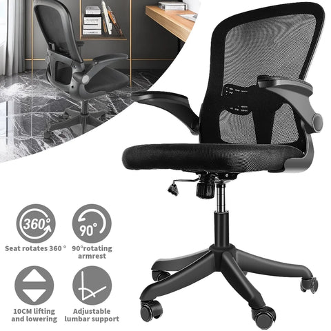 [EU Stock] Office Chair Ergonomic Office Chair Computer Chair Adjustable Desk Swivel Chairs Rotating armrest Lumbar Support