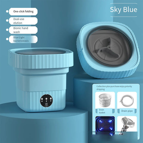 Folding Washing Machines Portable 6L Large with Dryer Bucket for Clothes Travel Home Sock Underwear Mini Washer UK AU 110v 220v