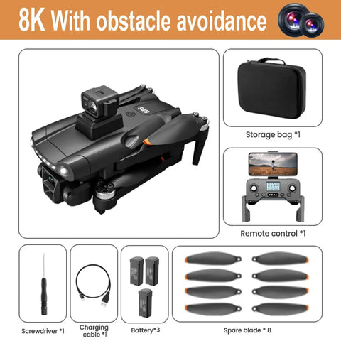 XIAOMI MIJIA V198GPS Drone 8K Profesional Camera Brushless Obstacle Avoidance Aerial Optical Foldable Quadcopter Mini Drone toy