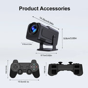 Projector Video Game Sticks Console 2.4G Dual Wireless Controller Game Stick 4K 20000 Games Retro Game Projector Christmas Gift