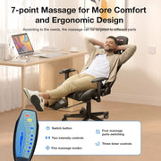 Gaming Chair Massage Ergonomic New Customized PU Massage Computer Office Chairs High Back Design Lumbar Relax Seat